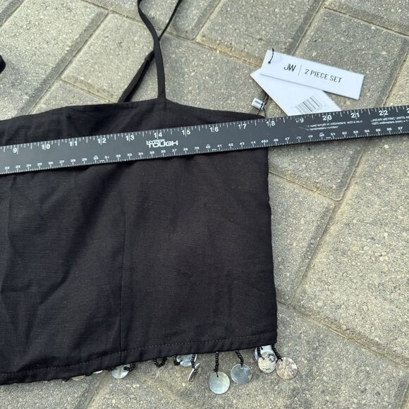 JASON WU Mother Of Pearl Beaded Sea Shell Linen Rayon Crop Top + Skirt SET NWT 6 - Picture 8 of 15